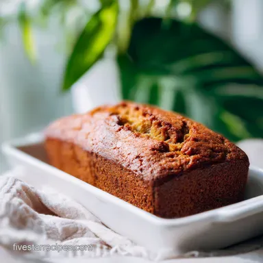 Sugar Free Banana Bread for 12 Servings with Moist Crumb Recipe Card