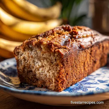 Sugar Free Banana Bread for 12 Servings with Moist Crumb