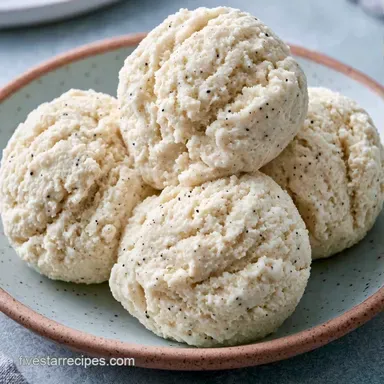 Vanilla Bean Ice Cream for 6 Servings Recipe Card