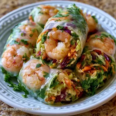 Shrimp Spring Rolls in 25 Minutes Recipe Card