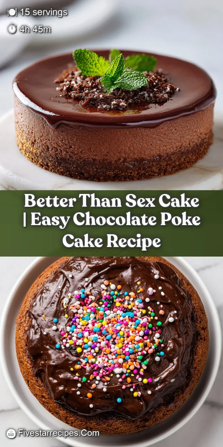 Close-up of luscious chocolate cake, showing dense crumb, glossy caramel, and a swirl of whipped topping.