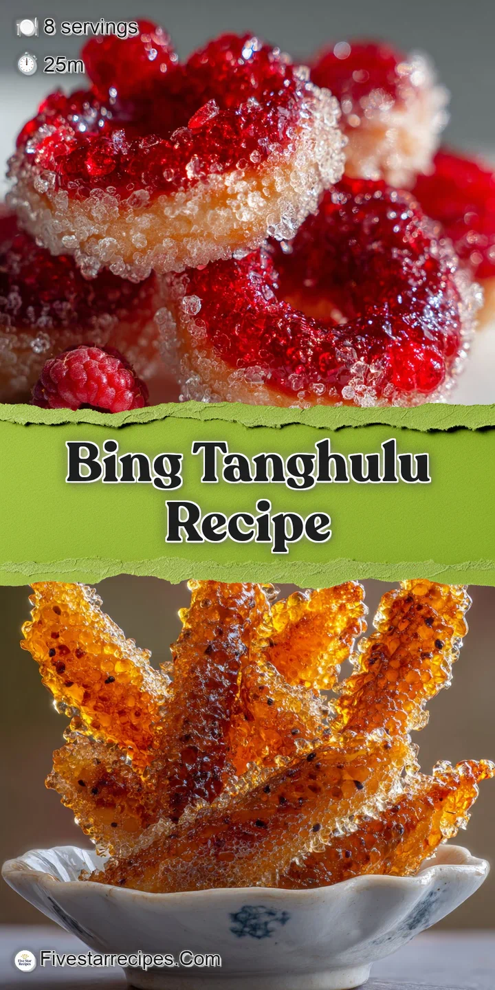 Close-up of a single Tanghulu skewer featuring crisp, caramelized sugar coating a plump, bright red hawthorn berry.