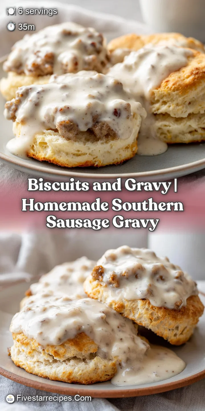 Extreme close-up of thick, creamy white gravy dripping down a flaky, buttered biscuit with visible steam rising.
