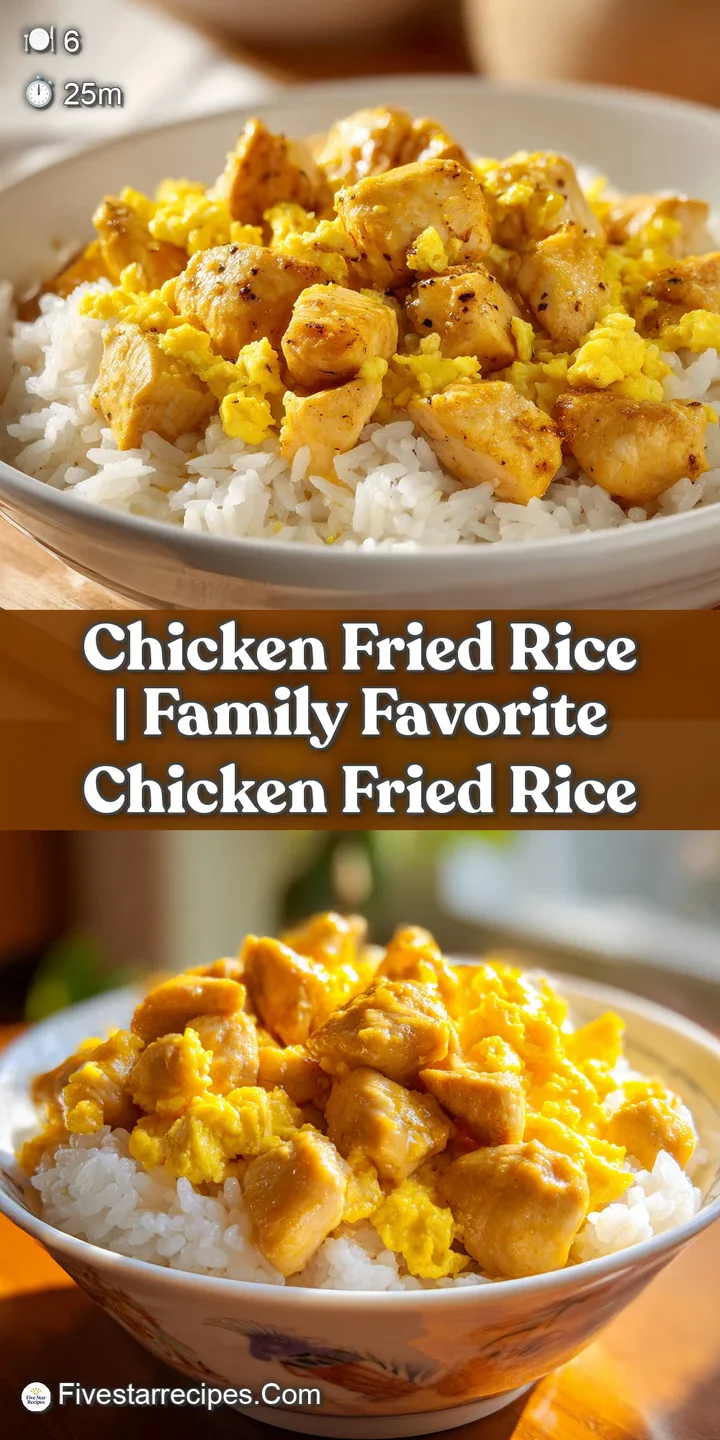 A close-up of glistening golden rice grains mixed with charred chicken pieces and vibrant, steamed mixed vegetables.