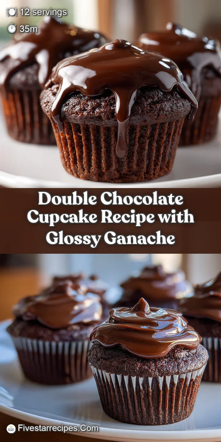 Close-up of a chocolate cupcake with creamy, glossy frosting. Visible chocolate chunks and a soft, tempting texture.