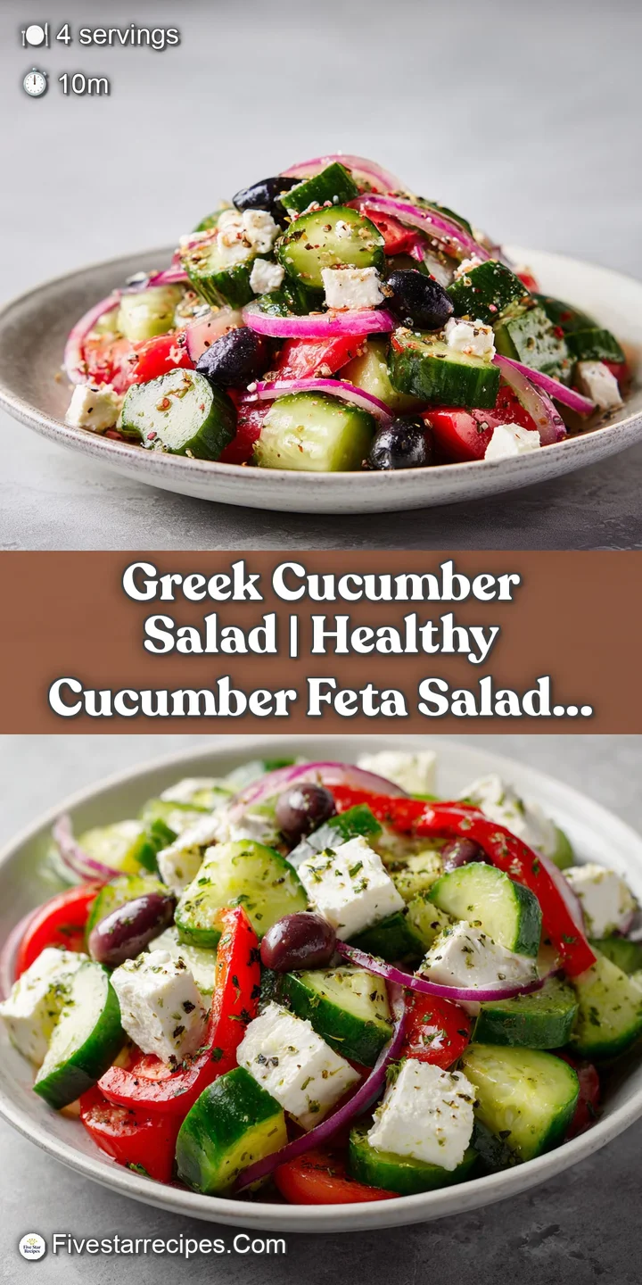 Close-up of fresh, juicy cucumber slices and diced tomatoes glistening with olive oil, sprinkled with herbs.