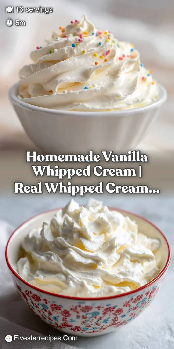 Close-up of rich, glossy vanilla whipped cream texture, with tiny sugar crystals sparkling.
