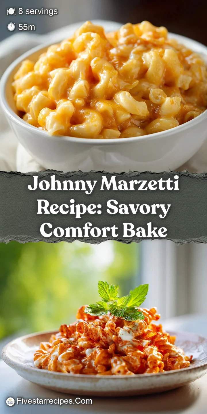 Close-up of Johnny Marzetti: Cheesy, meaty, and saucy deliciousness. Bubbling tomato sauce and melted cheddar create a com...