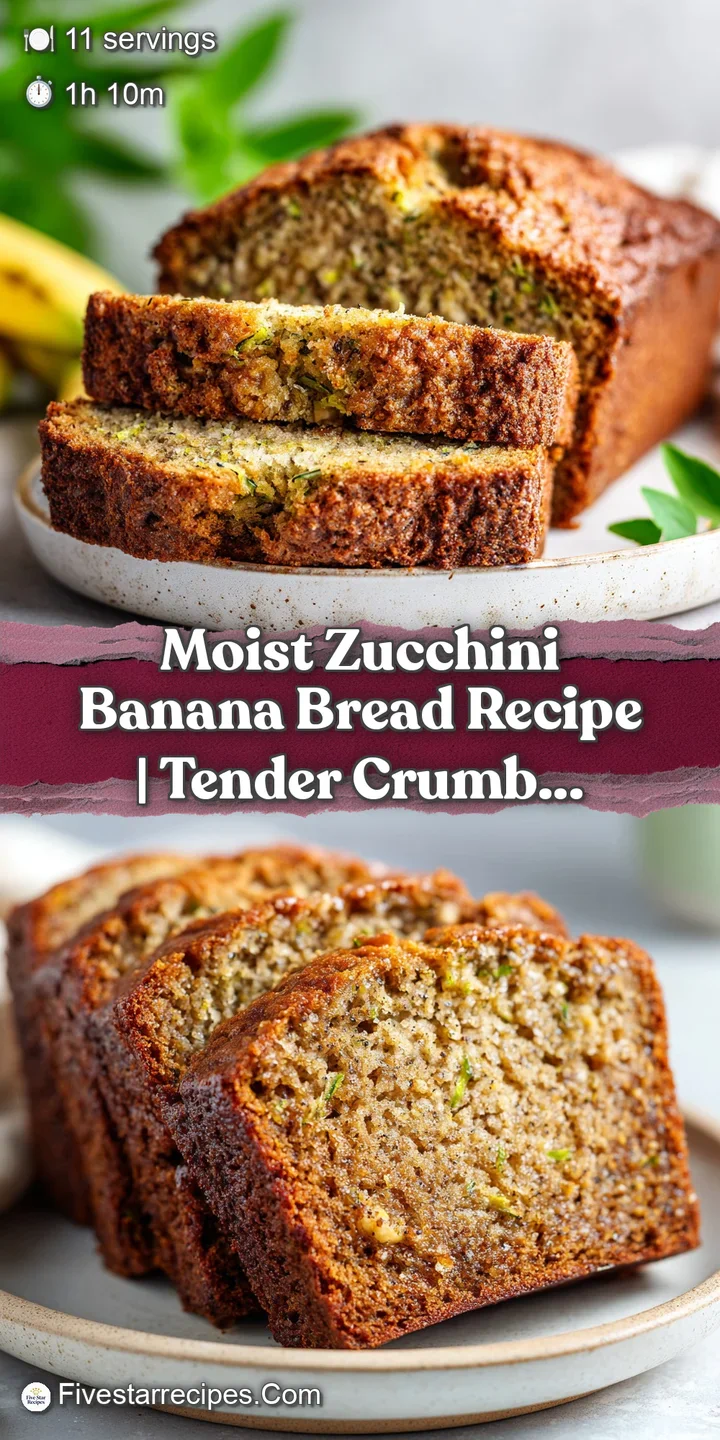Close-up of moist zucchini banana bread, highlighting the texture of the crumbs and the rich, inviting golden hue.