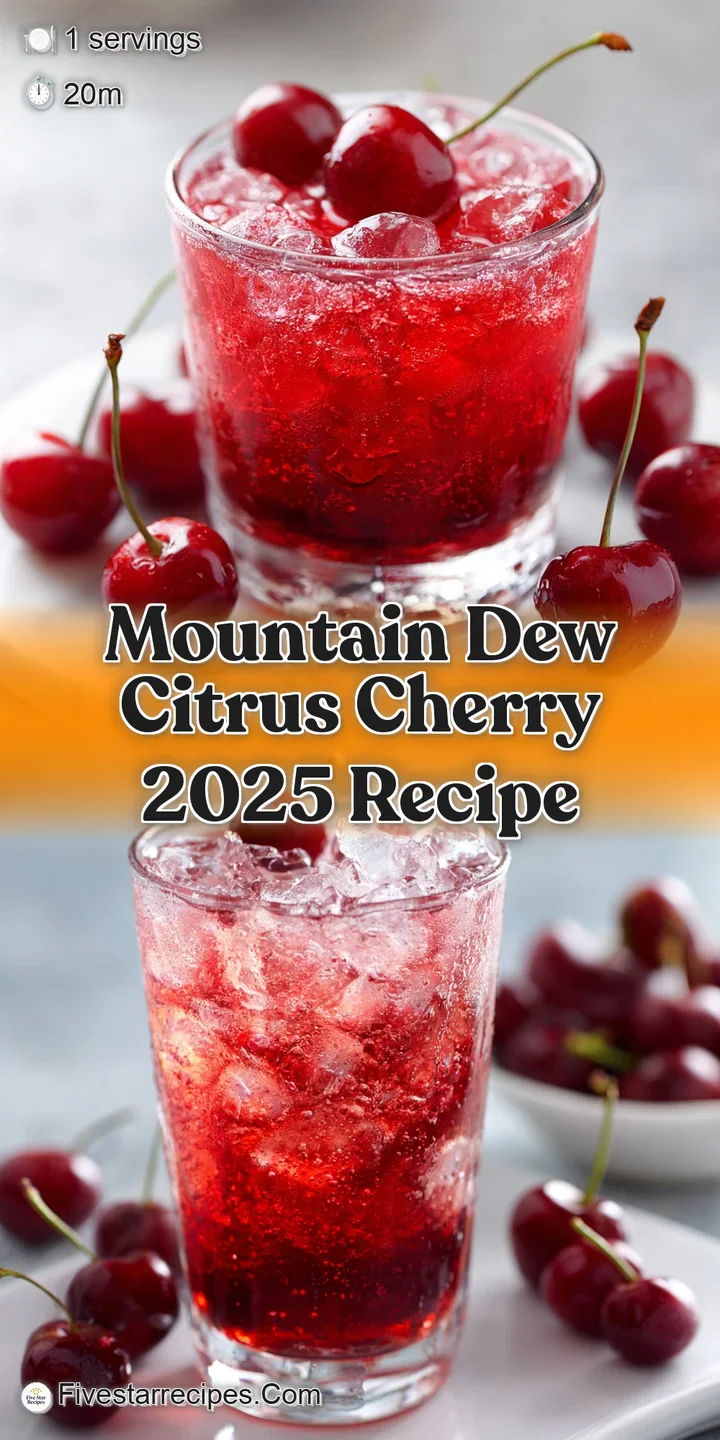 Close-up reveals the juicy texture of the cherries and the vibrant zest of citrus, creating an irresistibly fresh and flav...