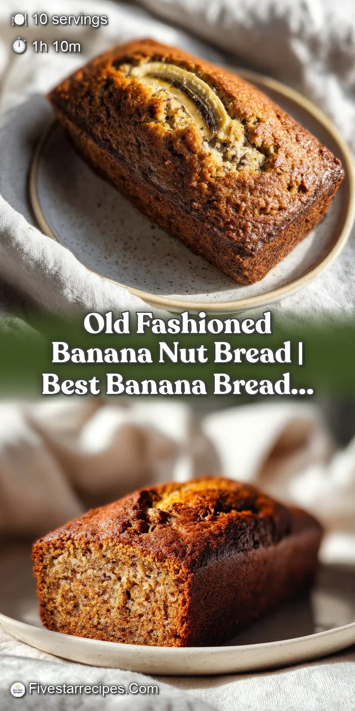 Close-up of a thick slice of banana bread with a tender, moist interior showcasing toasted walnuts and a rich golden crust.