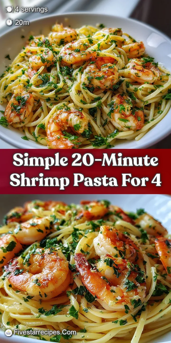 Close-up shot of juicy shrimp nestled amongst pasta, coated in a light, flavorful sauce. Fresh herbs add a pop of color an...