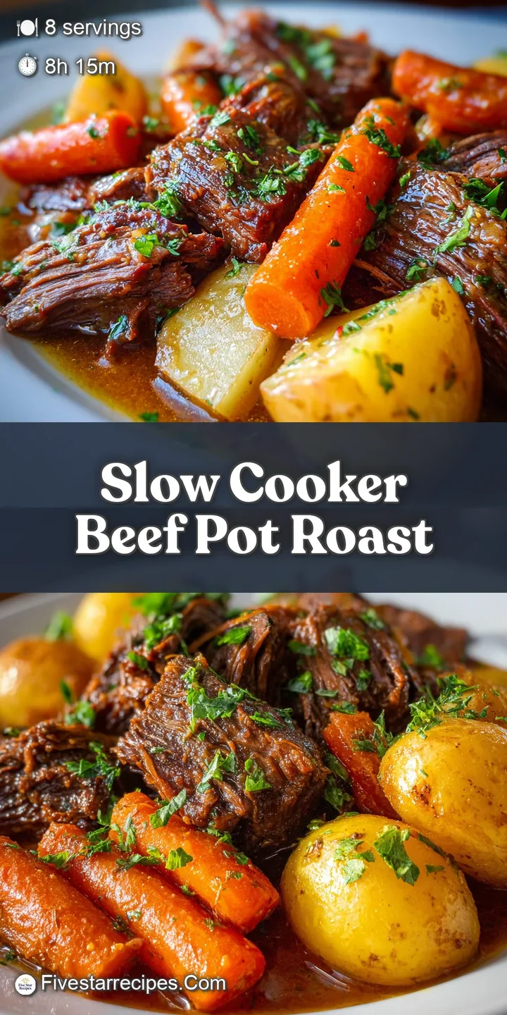 Close-up of shredded beef pot roast, dripping with flavorful gravy. Carrots add vibrant color and home-cooked goodness.