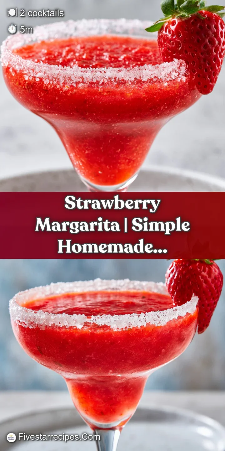 Close-up of icy, bright red blended drink with tiny strawberry seeds and sparkling condensation on the glass.