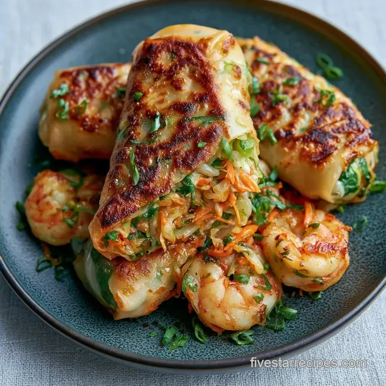 Crispy Air Fried Rice Rolls with Shrimp