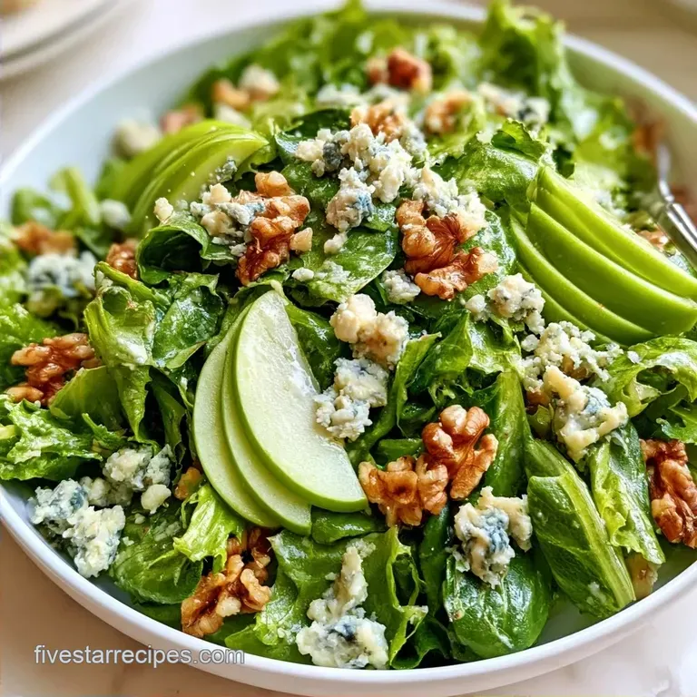 Apple Blue Cheese Salad with Toasted Walnuts