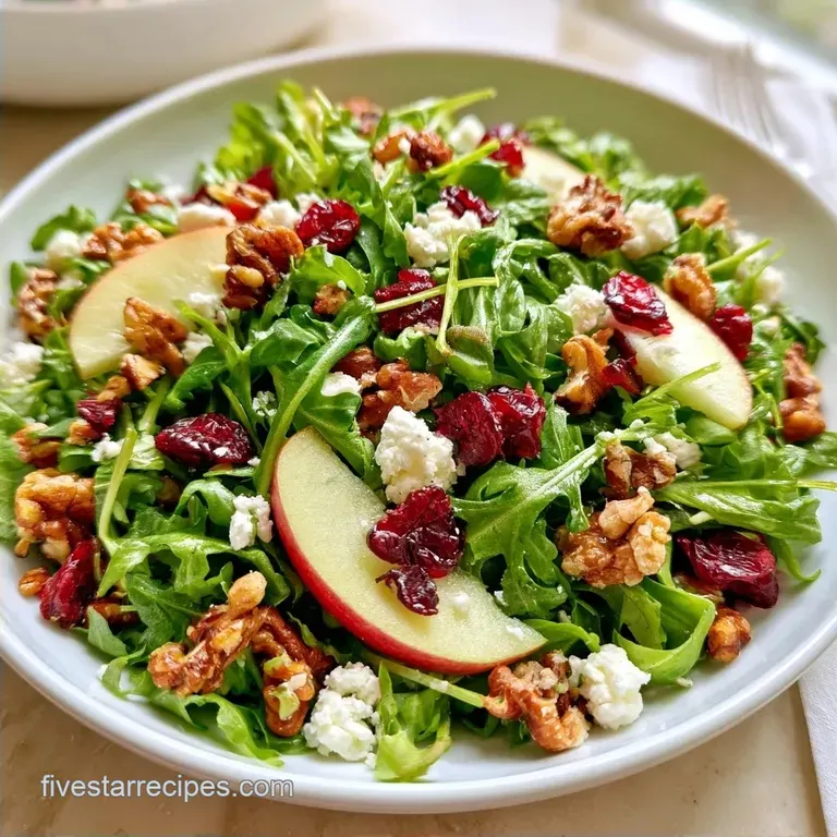 Apple Goat Cheese Salad with Toasted Walnuts