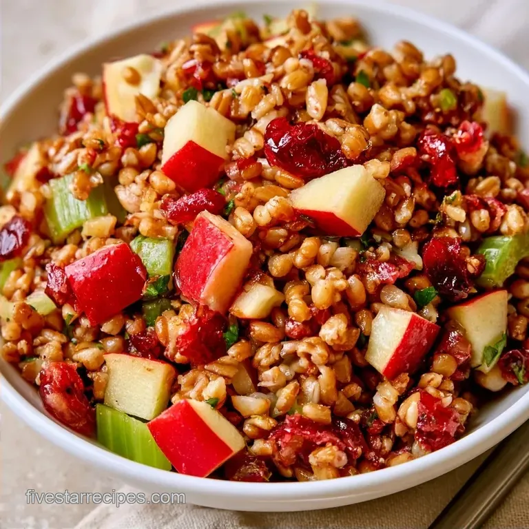 Apple Wheat Berry Salad with Honeycrisp Apples