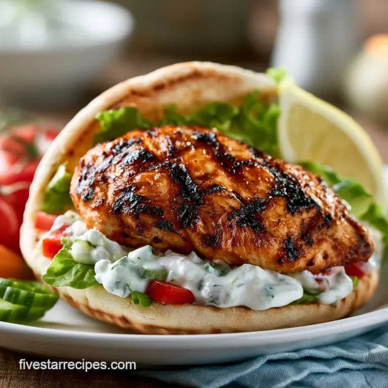 Soft wraps filled with seared meat and creamy white sauce, served on a platter with fresh lemon wedges and parsley.
