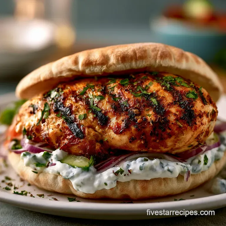 Authentic Greek Chicken Gyros: Charred and Zesty
