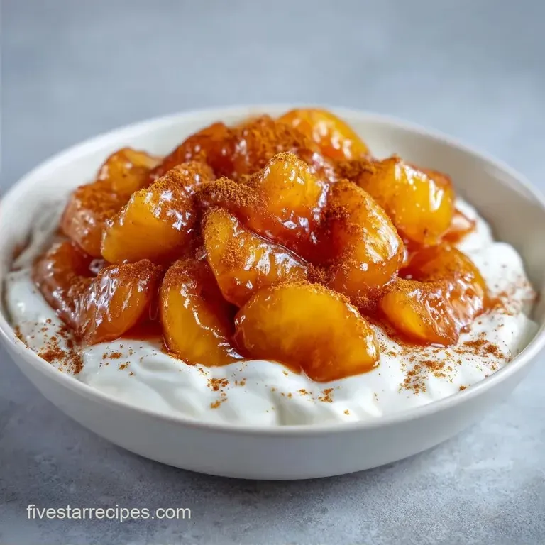Baked Peaches with Yogurt: Warm and Jammy