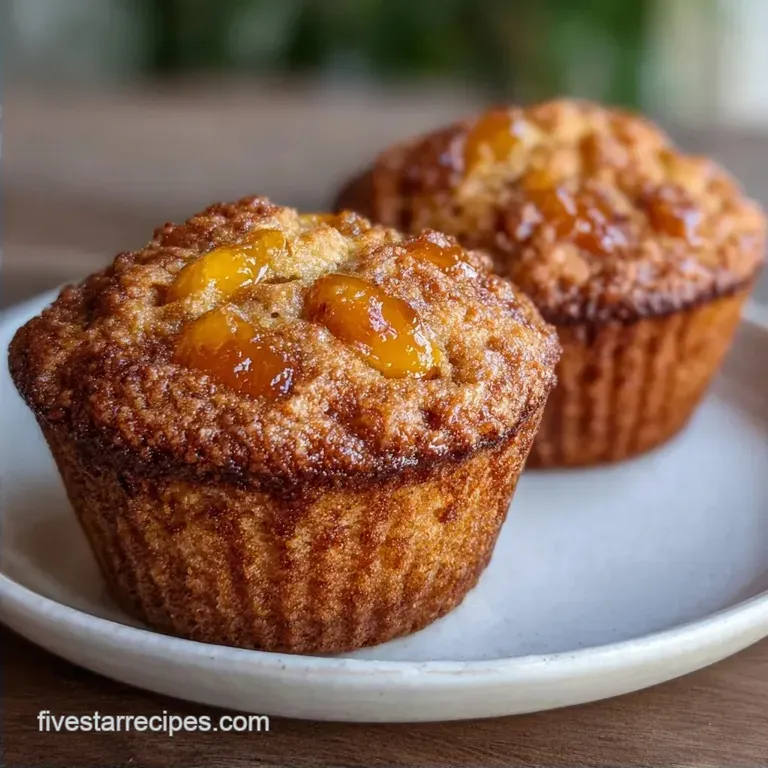 Peach Muffins: Golden and Moist