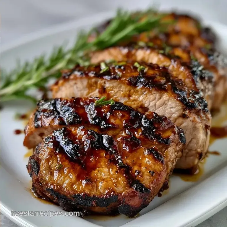 Balsamic Glazed Grilled Tenderloin with Rosemary