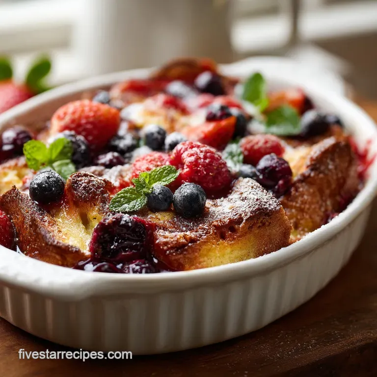 Berry French Toast Casserole: Baked with Cream Cheese