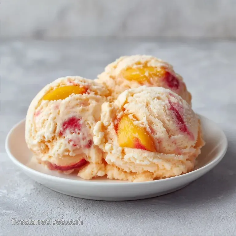 Lower-Sugar Bourbon Peach Ice Cream: Velvety Smooth