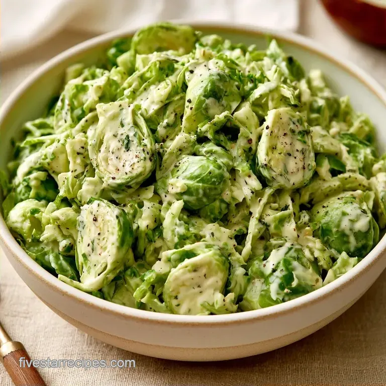 Creamy Brussels Sprout Caesar Salad
