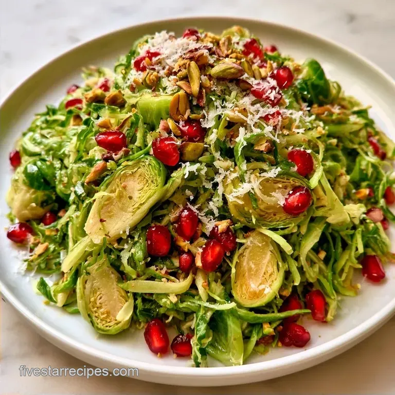 Brussels Sprout Pomegranate Salad with Pistachios