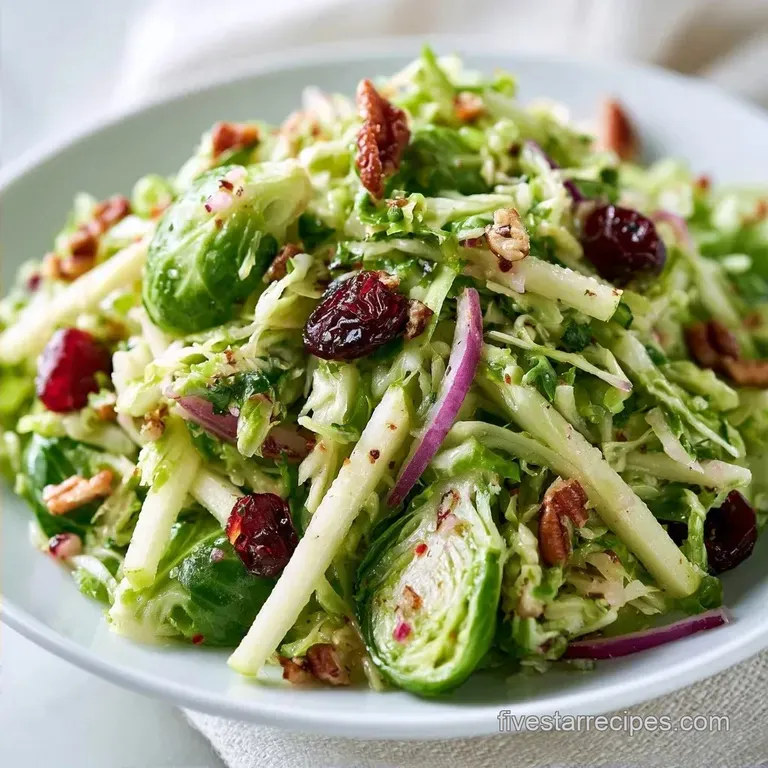 Brussels Sprout Slaw with Apples and Pecans