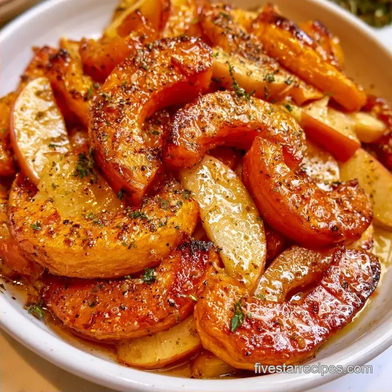 Roasted Butternut Squash Apple Salad with Cider Vinaigrette