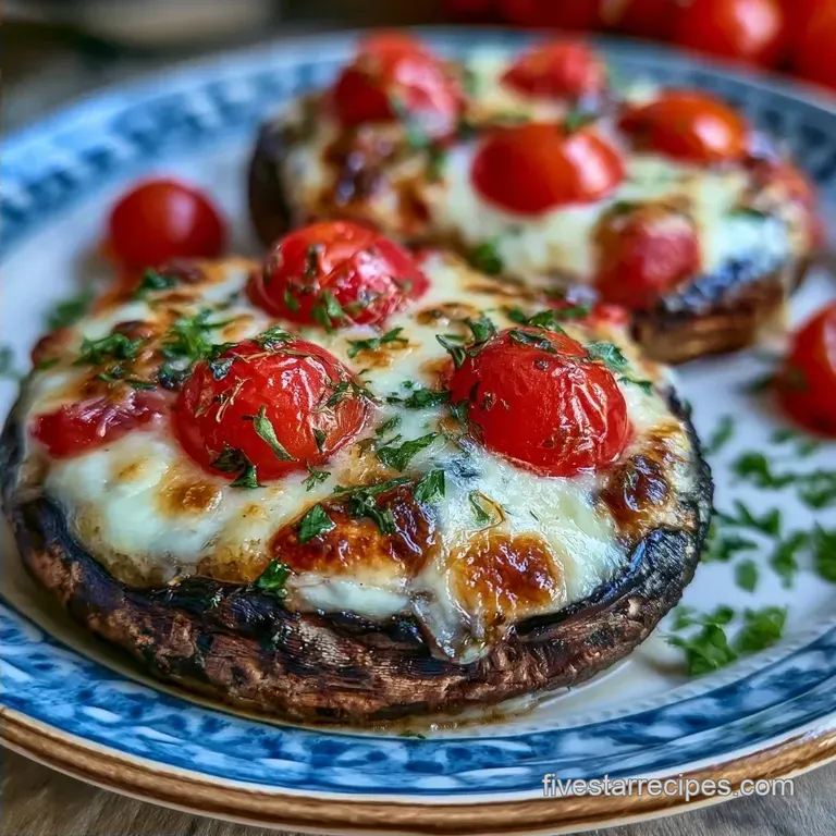Caprese Stuffed Mushrooms with Garlic Butter