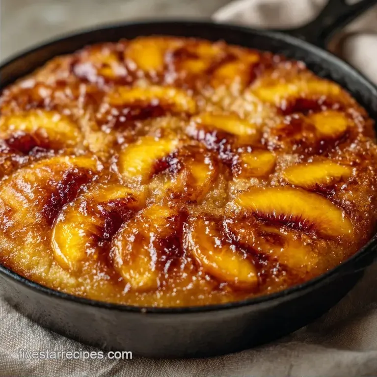 Old Fashioned Cast Iron Peach Cobbler: Golden and Jammy