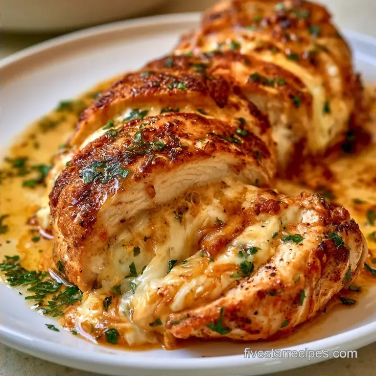 Golden Cheese Stuffed Chicken