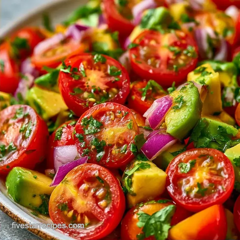 Cherry Tomato Avocado Salad in 10 Minutes