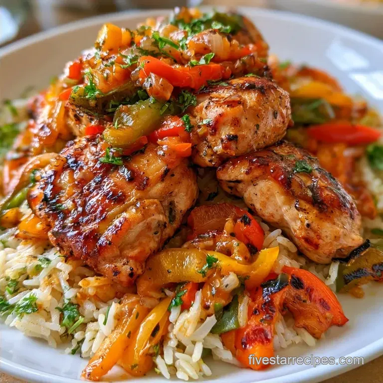 Chicken Fajita Bowls with Cilantro Lime Rice