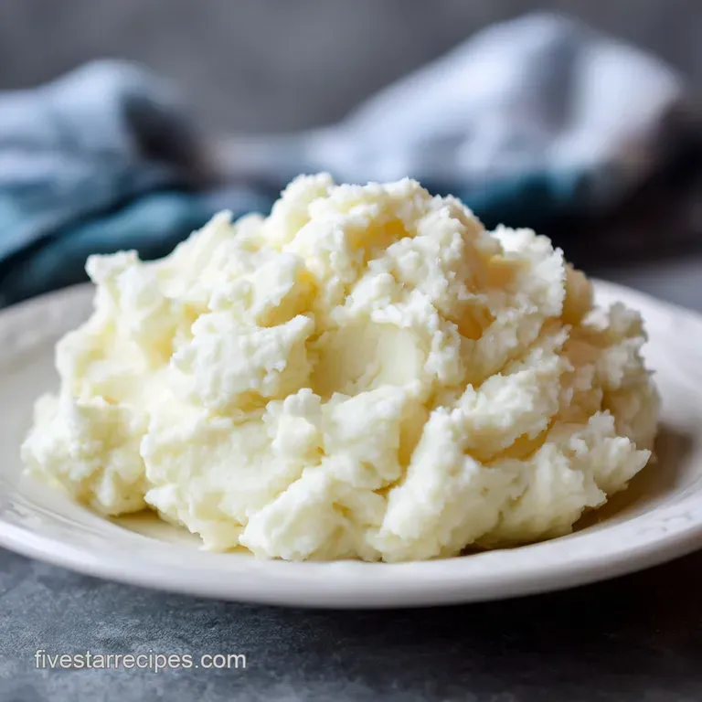 Elegant swirl of creamy mashed potatoes in a white bowl, garnished with fresh chives and a drizzle of olive oil. Smooth an...