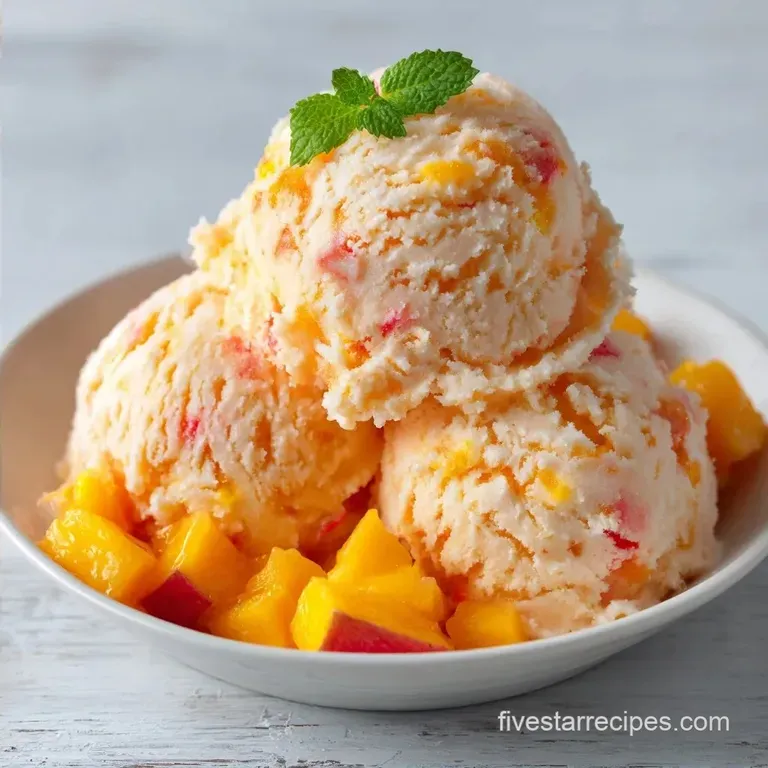 Peach Ice Cream: Velvety and Rich