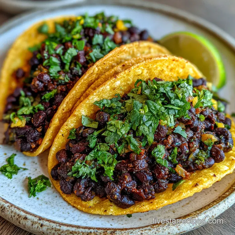 Crispy Black Bean Tacos: Golden and Crunchy