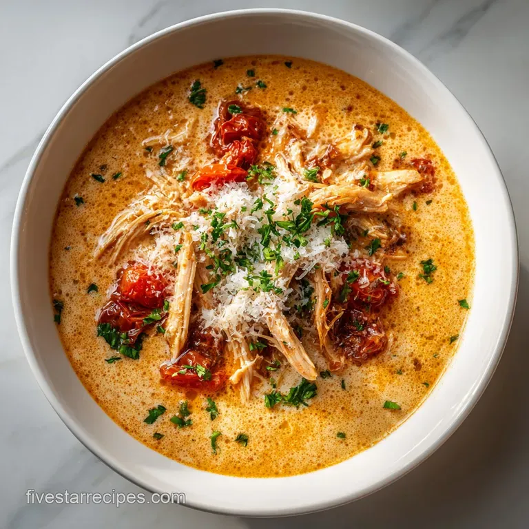 Crock Pot Creamy Chicken Parmesan Soup: Savory & Hearty