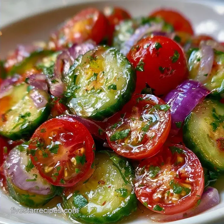 Cucumber Cherry Tomato Salad in 10 Minutes