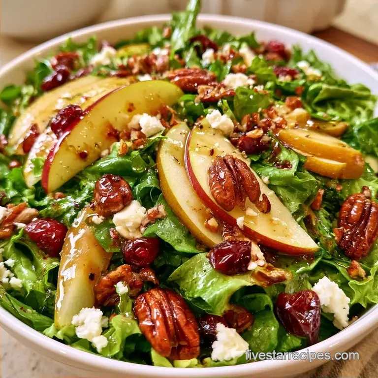 Fall Goat Cheese Salad with Candied Pecans