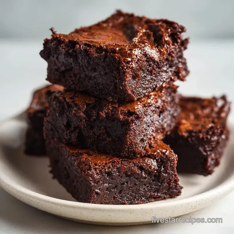 Warm, fudgy brownie squares artfully arranged with a dollop of whipped cream and a sprinkle of sea salt