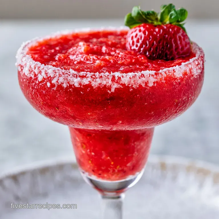 Frosted cocktail glass with a coarse salt rim, filled with chilled crimson liquid and a sprig of green mint.