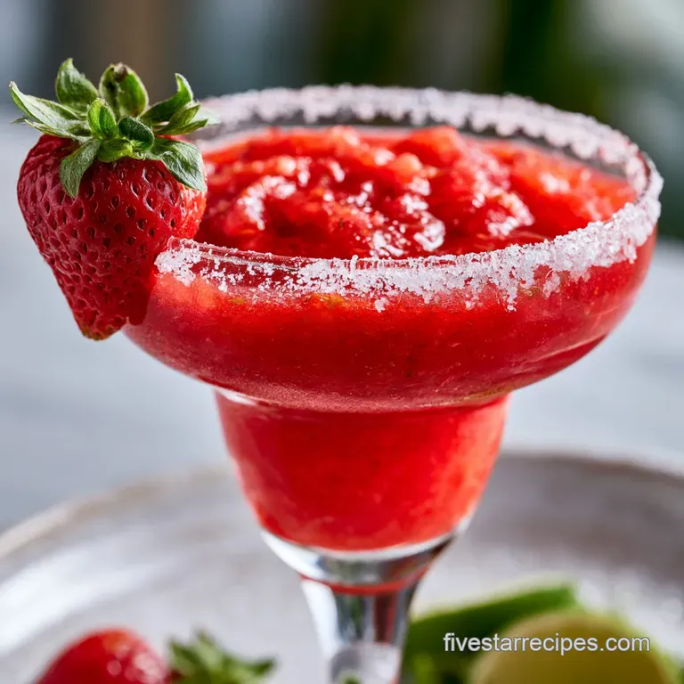 Strawberry Margarita: Low-Sugar and Fresh