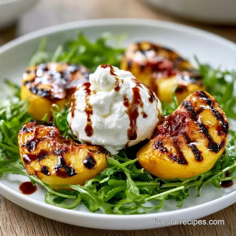 Grilled Peach Salad: Burrata and Balsamic
