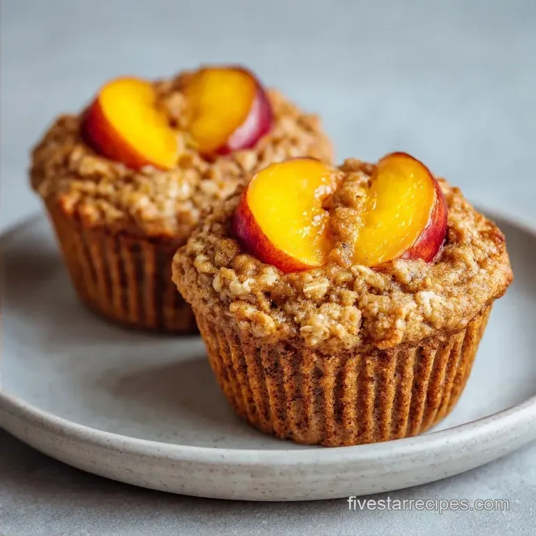 Healthy Peach Muffins: Fresh and Tender