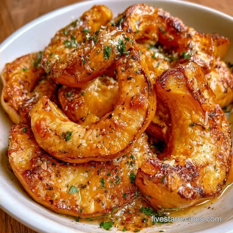 Herb Roasted Acorn Squash with Parmesan